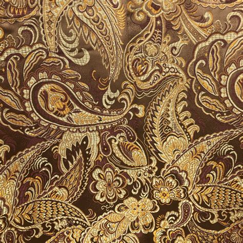 Gold Paisley Fabric